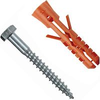 Дюбель 12х60 с шурупом с шестигранной головкой SW Mungo MN-SS 1380080, полиамид