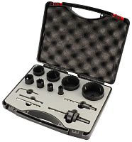 Набор коронок 16-67 мм HSSE-Co8 H-Tools 04403210, биметаллические, 13 предметов