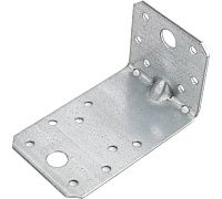 Изображение товара Уголок крепежный асимметричный усиленный 50х130х65х2 мм KUASUS, оцинкованная сталь