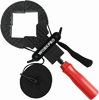 Струбцина ременная 4 м с прямыми углами Workpro WP232044, пластмасса