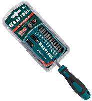 Отвёртка с битами и адаптером Kraftool X-Drive-14 25814, 14 предметов в кейсе