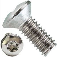 Изображение товара Винт М3х8 с полупотайной головкой и шлицем TX10 DIN 966 (ISO 7047), нержавеющая сталь А4