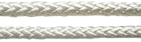 Шнур полиэфирный 2 мм, 16-прядный, без сердечника (белый)