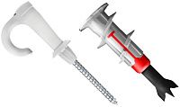 Дюбель для гипсокартона Fischer DuoBlade 557920, с винтом и круглым крюком EasyHook Round, 6 шт в блистере