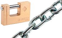 Комплект противоугонный: каленая цепь с замком, оцинкованная