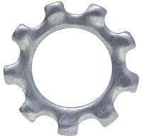 Шайба стопорная дюймовая с зубьями DIN 6797A, оцинкованная сталь