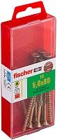 Саморез потай 5х80 мм Fischer FPF-SZ YZP 653972, неполная резьба, желтый цинк (10 шт)
