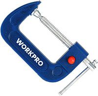 Изображение товара Струбцина G-образная ход 75 мм Workpro WP232022, сталь
