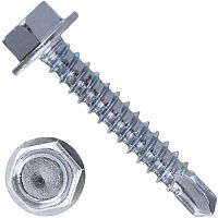 Саморез с прессшайбой 5,5х64 DIN 7504 K, оцинкованная сталь Саморез с прессшайбой 5,5х64 DIN 7504 K, оцинкованная сталь