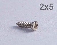 Шуруп полусфера 2х5 мм с острым концом, оцинкованная сталь