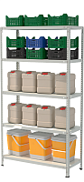Стеллаж металлический до 145 кг, 5 полок Металл-завод СТФ 1045-2,0 2000х1000х400 мм Стеллаж металлический до 145 кг, 5 полок Металл-завод СТФ 1045-2,0 2000х1000х400 мм