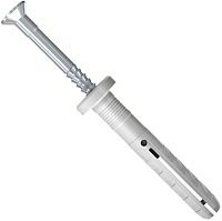 Дюбель-гвоздь 8х80 с цилиндрическим бортиком Fischer N-F 513702, оцинкованная сталь, 100 шт