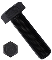 Болт с полной мелкой резьбой М27х2х140 DIN 961 (ISO 8676) класс прочности 12.9, сталь без покрытия