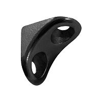 Полкодержатель с отверстиями под саморез черный никель, AL02 NBL