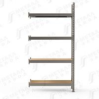 Стеллаж металлический 2500/1500/800 мм, Металл-завод SGR-V-Zn-ДСП 1584-2.5 ДС, дополнительная секция
