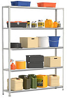 Стеллаж металлический до 100 кг, 5 полок Металл-завод СТФ 1535-2,5 2500х1500х300 мм