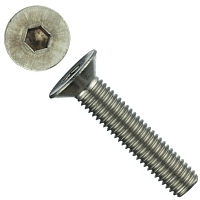 Винт дюймовый UNC 3/8"-16 x 1 3/4" (44,4 мм) DIN 7991 (ISO 10642), нержавеющая сталь А4