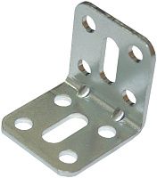 Уголок крепежный регулируемый 32х32х30 мм усиленный, оцинкованная сталь