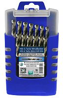 Набор свёрл по металлу 1-10 мм, 19 шт HSS-G Turbo DIN 338 RN, Heller 28892