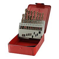 Изображение товара Набор сверл по металлу левого вращения 1-10 мм HSSE Сo5 135° DIN 338 H-Tools 215214LiHT, 19 шт