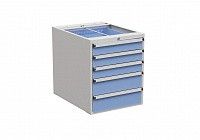 Тумба с выдвижными ящиками высота 660 мм, открывание 85% серия 55/66, Treston 61207108, синяя