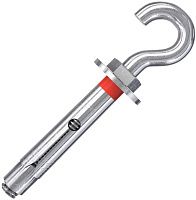Анкер втулочный с крюком 8х45 Fischer FSL 8 RH K 098451, оцинкованная сталь, 2 штуки в блистере
