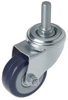 Колесо аппаратное поворотное с болтом 50 мм SCtv 25, синяя резина