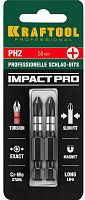 Набор ударных бит PH2 50 мм Impact Kraftool 26191-2-50-S2, 2 шт