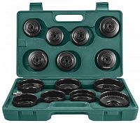 Комплект чашек для съёма масляных фильтров, 65-100 мм, Jonnesway AI050004, 15 штук