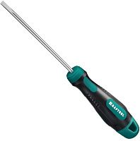 Отвертка плоская SL с насечкой NSS на магнитном наконечнике Kraftool X-Drive, сталь Cr-Mo