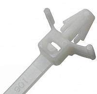 Изображение товара Хомут пластиковый с анкером и опорой 200х4,8 мм 170932 белый, упаковка 100 шт