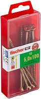 Саморез потай 5х100 мм Fischer FPF-SZ YZP 653974, неполная резьба, желтый цинк (10 шт)