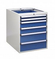 Тумба с выдвижными ящиками высота 660 мм, открывание 85% серия 55/66, Treston 61207102, синяя