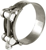 Хомут силовой одноболтовый 140-148/26 мм, нержавеющая сталь W2