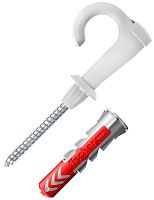 Дюбель 6х30 c винтом и круглым крюком EasyHook Fischer DUOPOWER 557923, нейлон, 6 шт в блистере