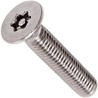 Винт потай М6х20 DIN 7991 со шлицем TORX-pin T30, нержавеющая сталь А2