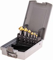 Набор зенковок 6,3-20,5 мм, 6 шт HSS-G TiN, DIN 335C Ruko 102152TRO, 90°