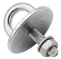 Обушок на круглой пластине 5 мм с винтом М6х20 8368, нержавеющая сталь А4