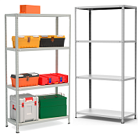 Изображение товара Стеллаж металлический до 145 кг, 4 полки Металл-завод СТФ 1044-1,8 1800х1000х400 мм