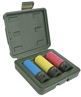 Набор шестигранных ударных головок удлиненных Дело Техники 1/2" 3 предмета (660303)