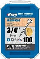Набор саморезов (шурупов) 100 шт Kreg 3/4" (19 мм) SPS-F075-100-INT