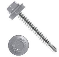 Саморез кровельный со сверлом 4,8х19 RAL 7035 светло-серый