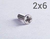 Шуруп 2х6 мм с потайной головкой и тупым концом, оцинкованная сталь