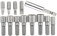 Набор бит SL, PH, с торцевыми головками SW и адаптер Stayer Professional 2611-H13, сталь Cr-V, 13 предметов