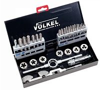 Изображение товара Набор метчиков и плашек M3-M12 HSS-G Volkel 31 предметов для нарезания резьб