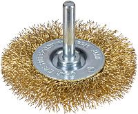 Щетка дисковая гофрированная для дрели 100 мм № 849 Профоснастка Эксперт 20212049, латунированная сталь