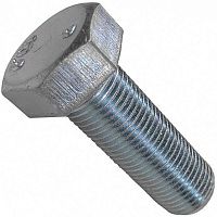 Болт с полной мелкой резьбой М12х1,25х80 DIN 961 (ISO 8676) класс прочности 10.9, оцинкованная сталь