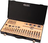 Изображение товара Набор метчиков и плашек M5-12 HSS-G Volkel 48004, метрическая резьба, 40 предметов