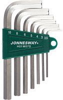 Комплект ключей-шестиграников (2,5-10 мм) Jonnesway H01M07S, 7 штук