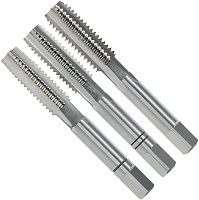 Метчик ручной UNC 5/16" DIN 352 HSS-G Volkel 23316, дюймовая резьба UNC, 3 шт